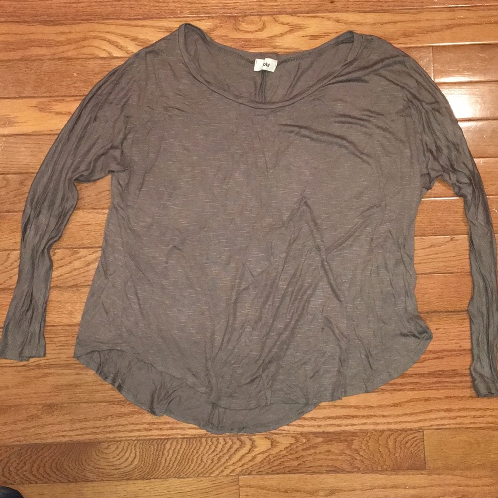 Tobi flowy olive green top small